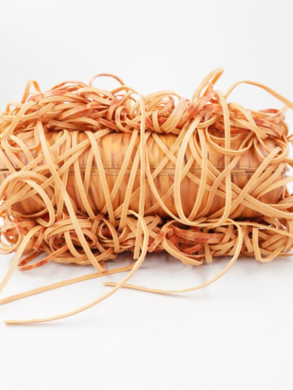 Moschino Spaghetti Clutch Shoulder Bag In Beige With Tomato And Basil Details - Picture 6 of 13